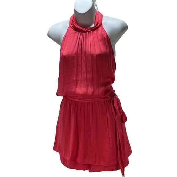 Naked Zebra Flowy Coral Polyester Jumpsuit Size M - Picture 1 of 9